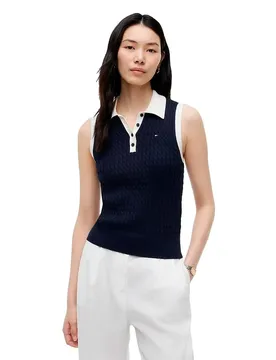 Gilet En Tricot Ww0ww50102 Dark Night Navy XS