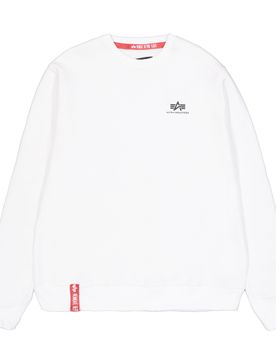 Industries Basic Sweater Small Logo White L Herren