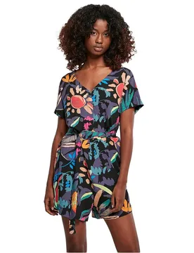 Tuta Corta Con Maniche Corte Viscose Black fruity 4XL