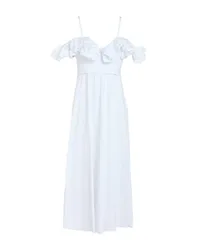 Midi-Kleid Damen Weiß 34 Damen