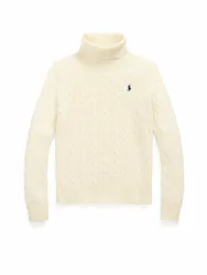 Maglione a collo alto beige XL