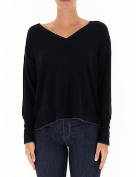 Maglia scollo V LIU JEANS NERO XS