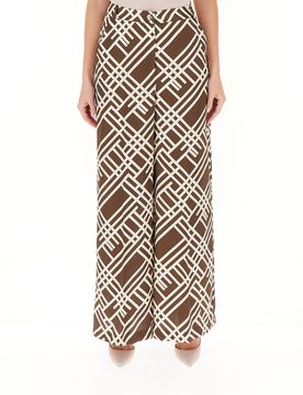 Pantalone a palazzo MARRONE 44