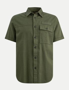 Short Sleeve Shirt Ctn Slub Grün XL