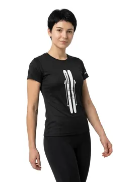 T-shirt à Manches Courtes Graphic Black Out / Skis DE 42