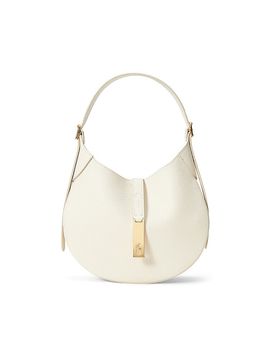 POLO Ledertasche - Schultertasche Small creme damen
