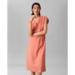 Vestido midi drapeado