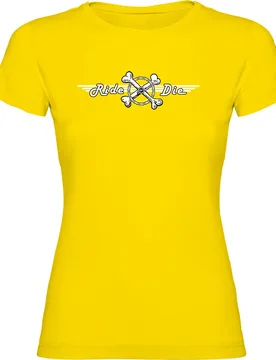 Maglietta A Maniche Corte Ride Or Die Yellow - Kruskis - FashionsVida