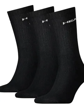 Crew Socks 3 Pairs Black UK 2-4 - Head Racket - FashionsVida
