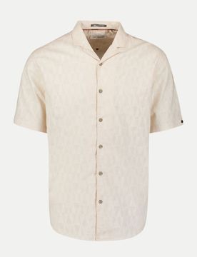 Kurzarm-Hemd Strukturiert Beige XL