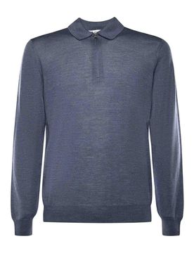 Maglione In Lana Con Colletto Polo