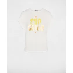 Camiseta de mujer cuello redondo manga corta