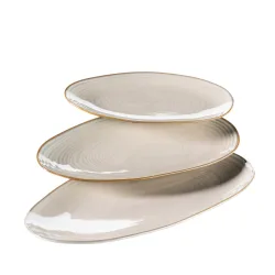 Servierplatten-Set, Keramik Nottingham beige
