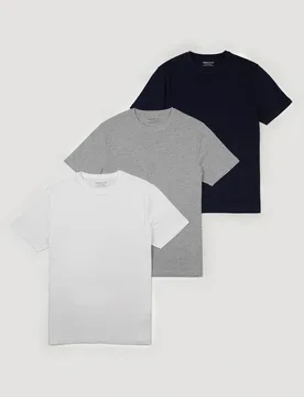 Mens 3 Pack Short Sleeve T-Shirts - Larsson & Co - FashionsVida