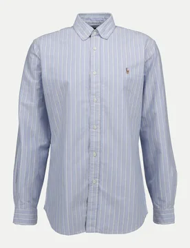 Polo Oxford-Hemd mit Streifenmuster Blau M - Ralph Lauren - FashionsVida