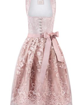 Dirndl Sidonia (rose, Gr. 48) von Bergfeuer Couture für Damen, 50% Viskose, 30% Polyester, 20% Baumwolle