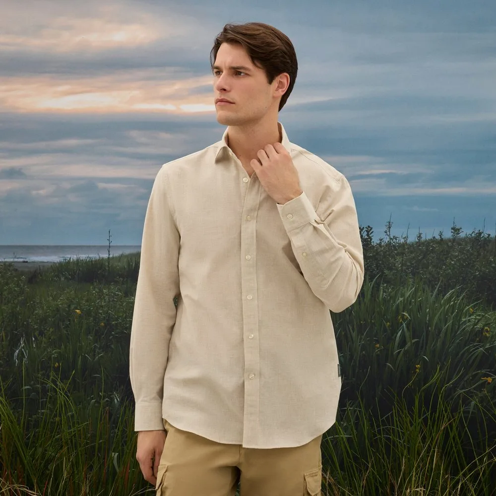 Camisa lino pata gallo de hombre - Verhunt - FashionsVida