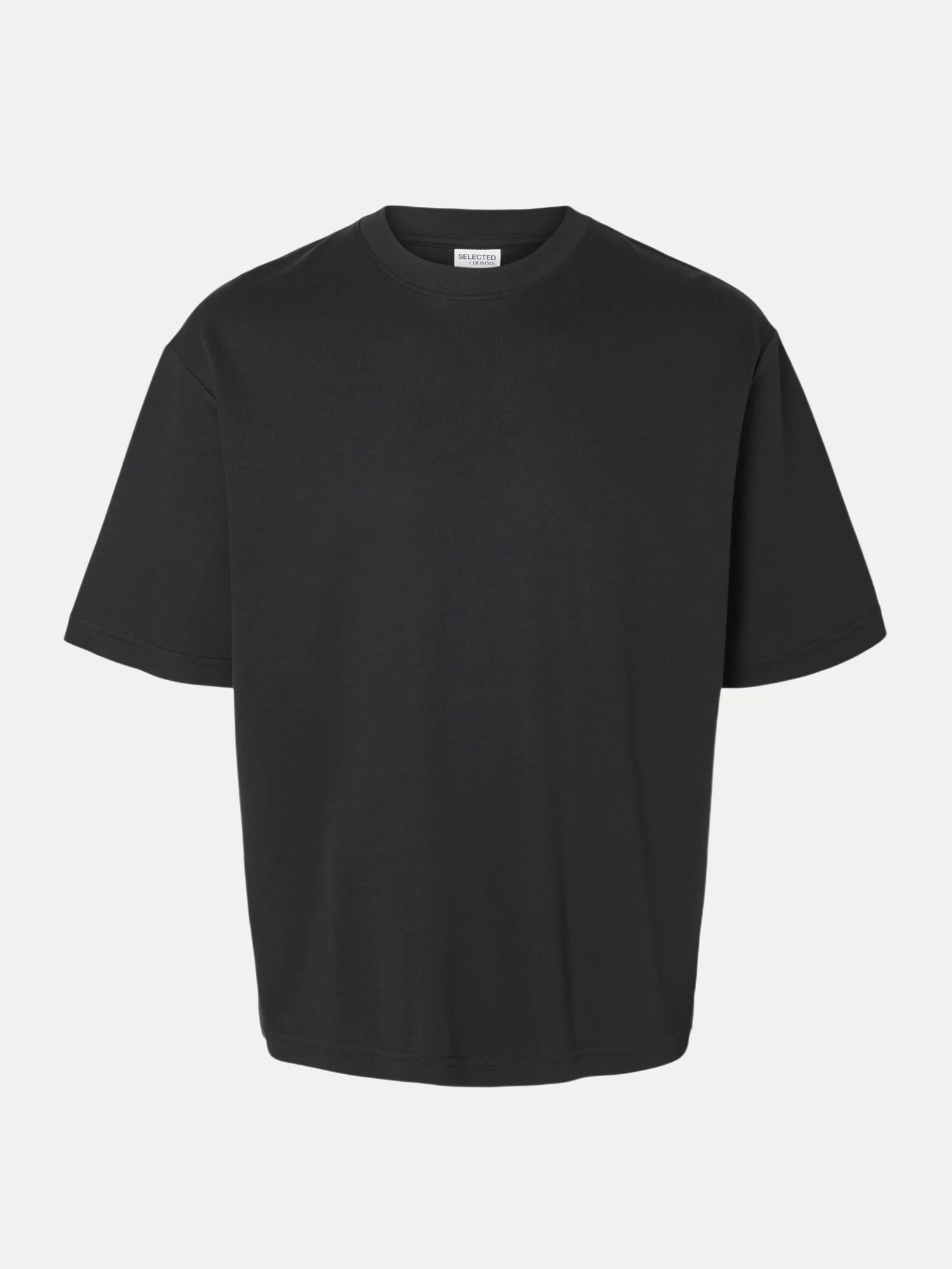 Basic T-Shirt Schwarz XXL - Selected - FashionsVida