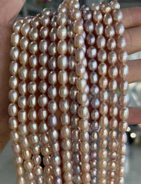 AAAA 7-8mm High-quality Semi-finished Natural Freshwater Pearls Rice-shape Strand Beads for Jewelry Making DIY Necklace Bracelet - Aliexpress - FashionsVida