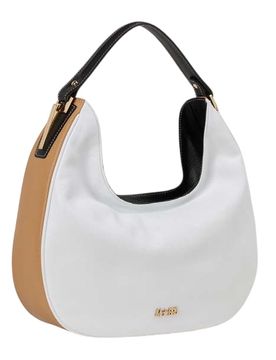 King Borsa a spalla H174 Bianco/Camel