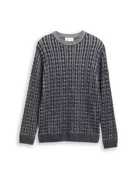 Plated cable crew neck male - L - FashionsVida