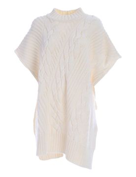 Vivetta Poncho collo alto bianco