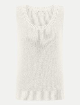 Pullover mit U-Boot kragen Weiß M