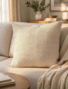 Federa decorativa strutturata - bianco