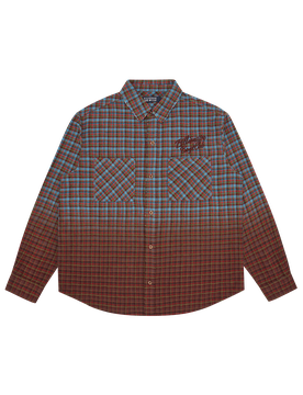 Script Dip Dye Check Shirt - Multi Check