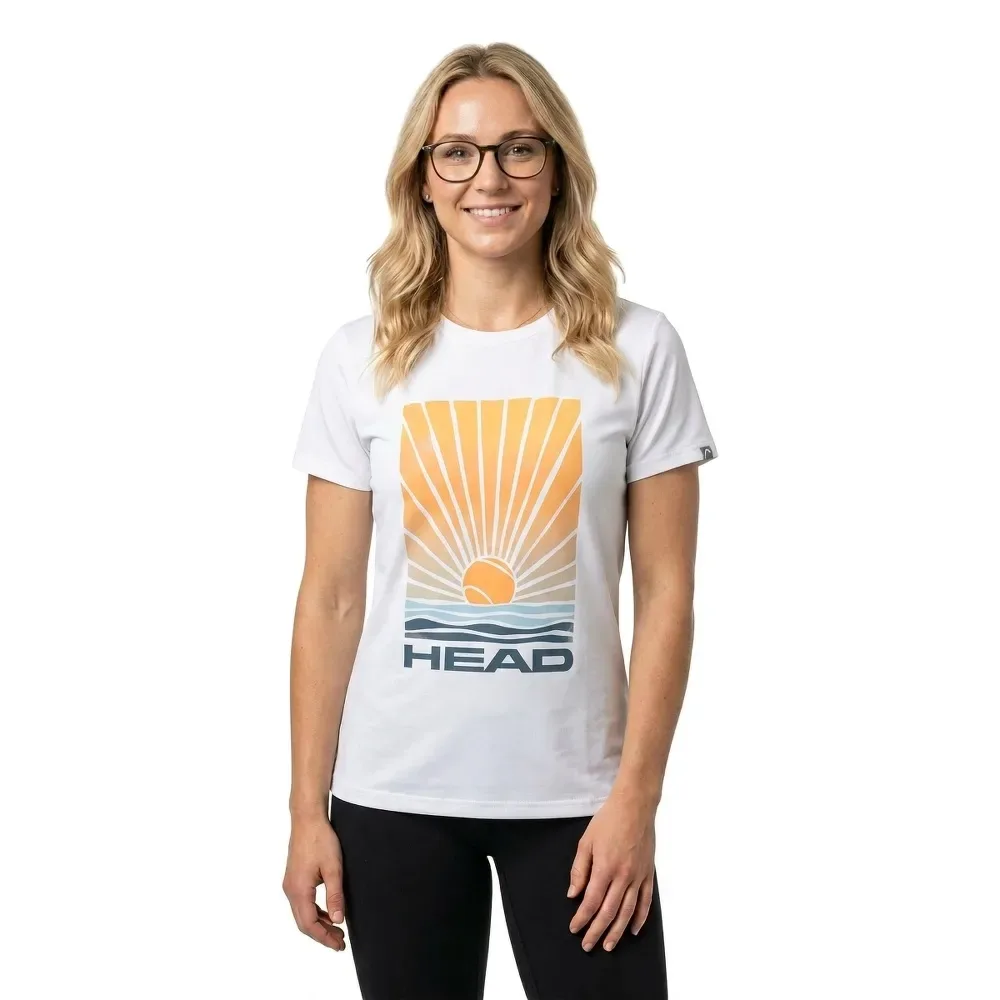 Vision Short Sleeve T-shirt White / Apricot S - Head Racket - FashionsVida