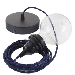 Cables Lampe Suspendue Pendel Pour Abat-jour Tm20 50 Cm Dark Blue / Black One Size