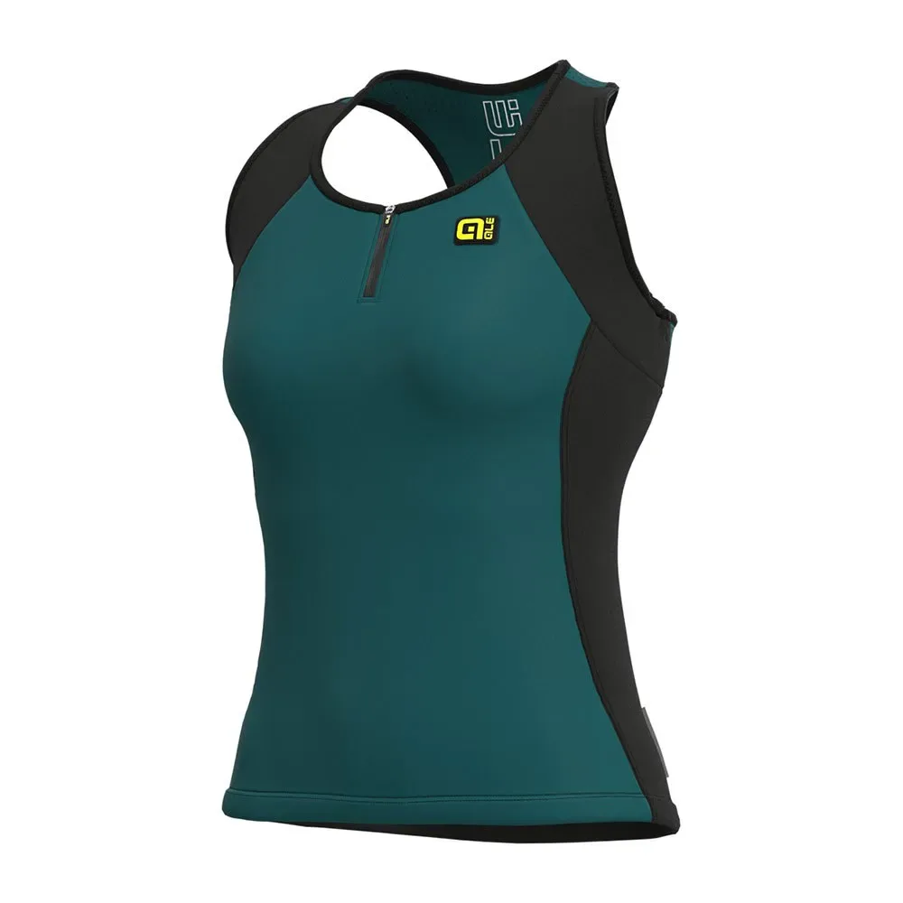 Maglia Senza Maniche Solid Color Block Lagoon - Ale - FashionsVida