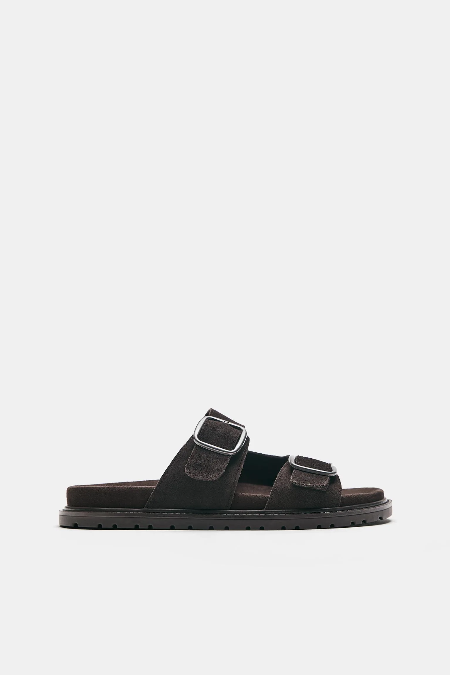 Leather Buckle Sandals (Size: ) - Pull&bear - FashionsVida
