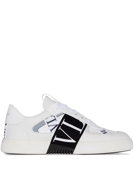 Low-Top Calfskin Vl7N Sneaker with Bands
