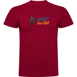 Maglietta A Maniche Corte Bmx Freestyle Dark Red