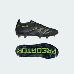 Scarpe da calcio Predator Elite per Terreni Compatti Bambini 35 Core Black / Iron Metallic / Lucid Lemon