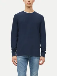RED LABEL Basic Langarmshirt Blau 3XL