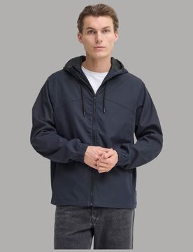Giacca primaverile EFI HOOD giubbino uomo con cappuccio e zip blu