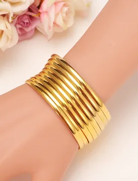 Gold Color Dubai Bride Wedding Ethiopian Bracelet Africa Jewelry Charm Gift - Aliexpress - FashionsVida