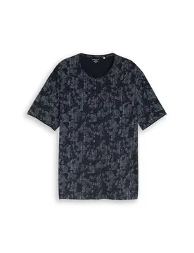 Plus allover printed t-shirt male - 4XL - FashionsVida