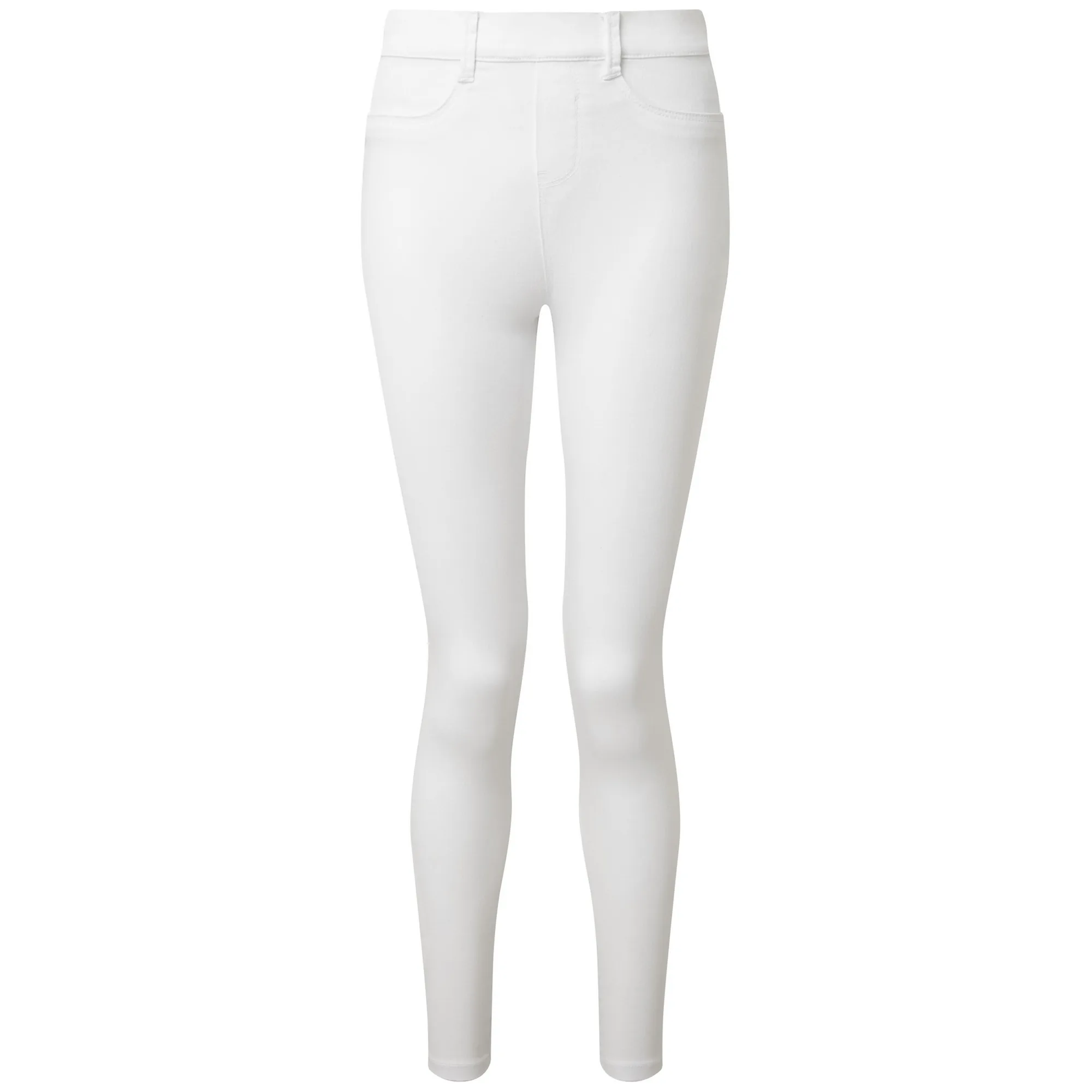 Womens/ladies Classic Fit Jeggings (White) - Size Medium - Asquith & Fox - FashionsVida