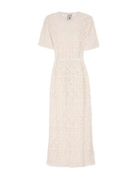 Maxi-Kleid Damen Cremeweiß L,M Damen