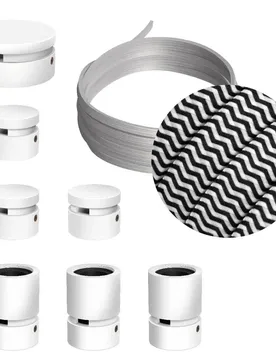 Cables Kit D´éclairage Linear Filé System Cz04 5 M 7 Unités White / Black One Size