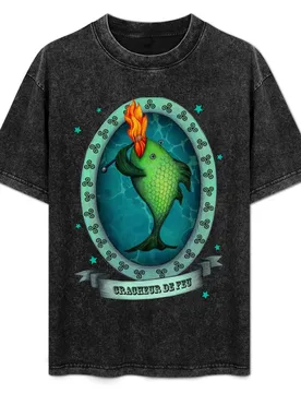 Cracheur de Feu T-Shirt Minimal Art Print T-Shirt - Aliexpress - FashionsVida