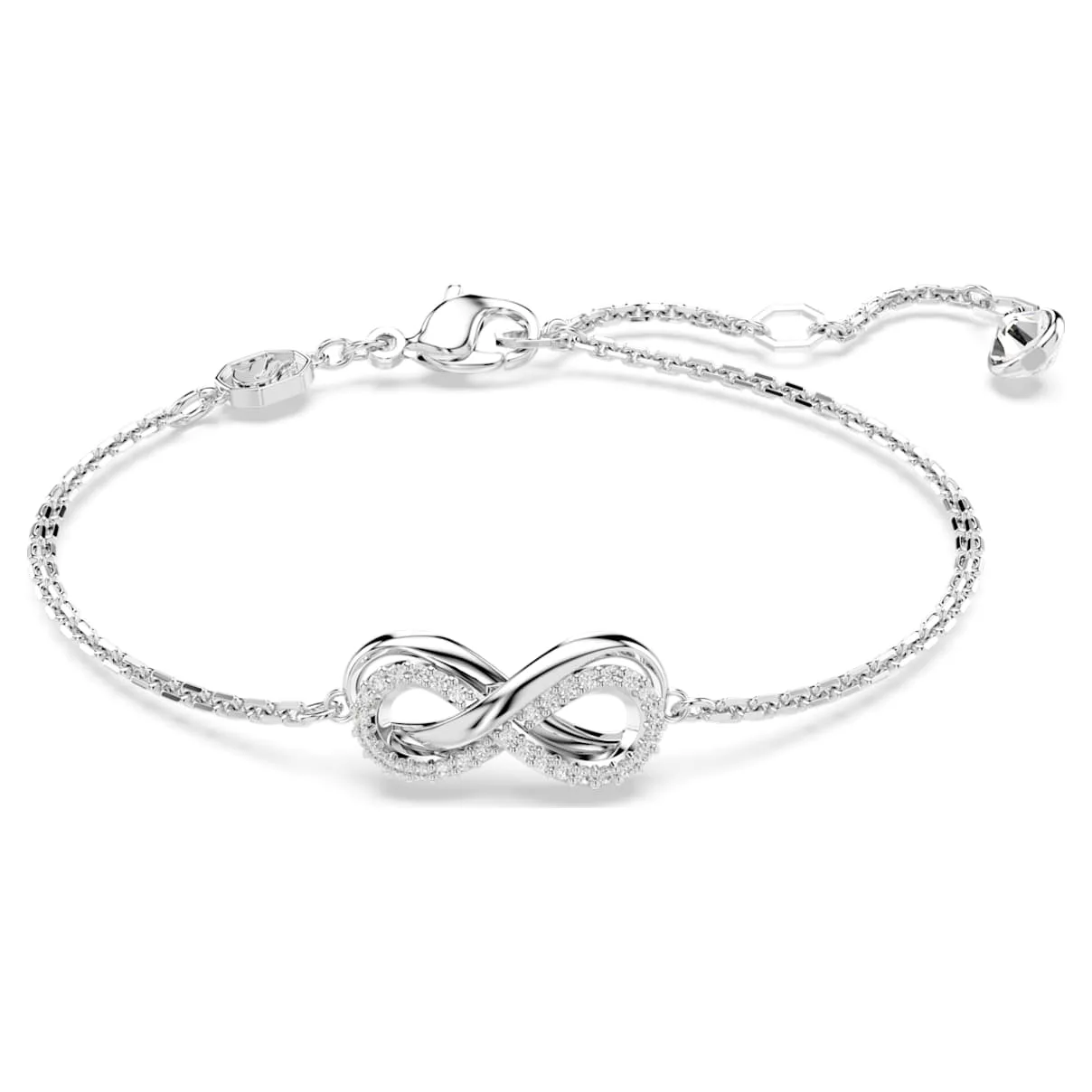 Braccialetto Hyperbola, Infinito, Bianco, Placcato rodio OS - Swarovski - FashionsVida