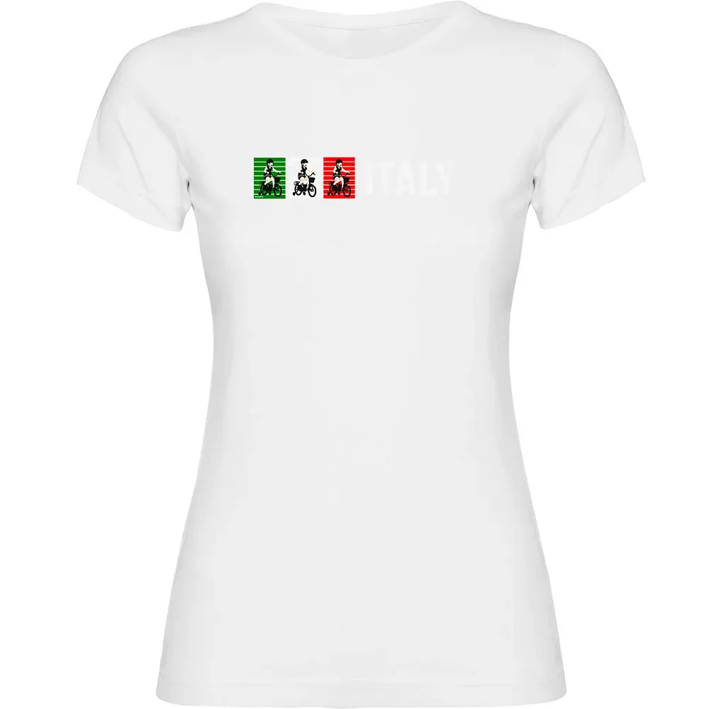 Maglietta A Maniche Corte Italy White - Kruskis - FashionsVida