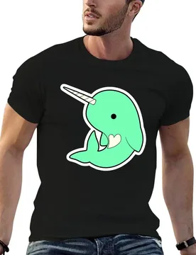 Cute Teal Narwhal T-Shirt t shirts cotton 100% cotton t shirts high quality man t shirts for men T-shirt - Aliexpress - FashionsVida