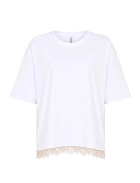 T-Shirt Dalai In Cotone Con Pizzo