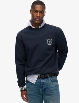 Superdry Herren Athletic Club Crew Sweatshirt Navy - Größe: Xxl
