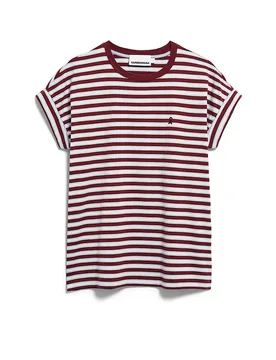 T-Shirt IDAARA rojo oscuro L - Armedangels - FashionsVida